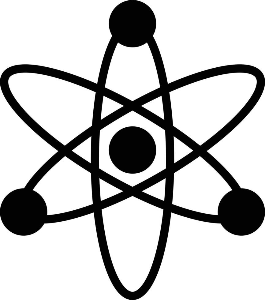 icona del glifo atomo vettore