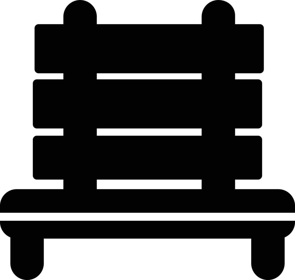 icona del glifo con panchina vettore