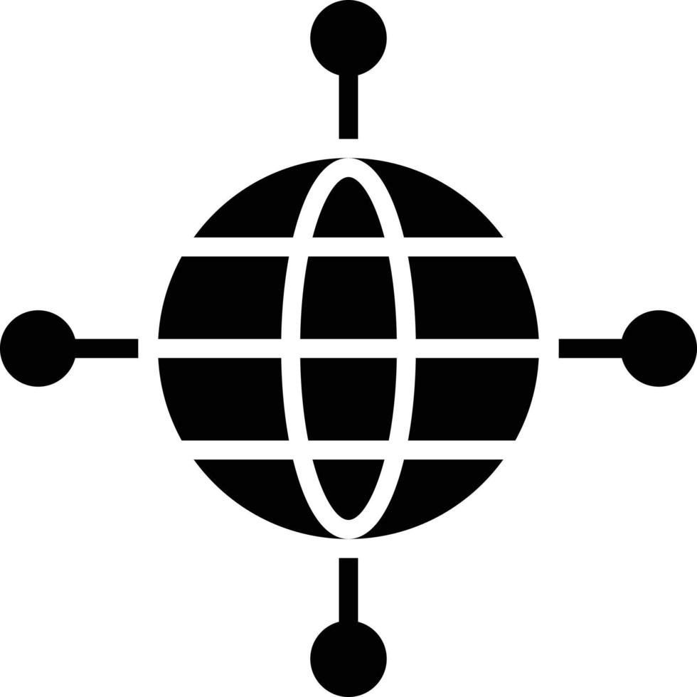 globale infrastruttura glifo icona vettore