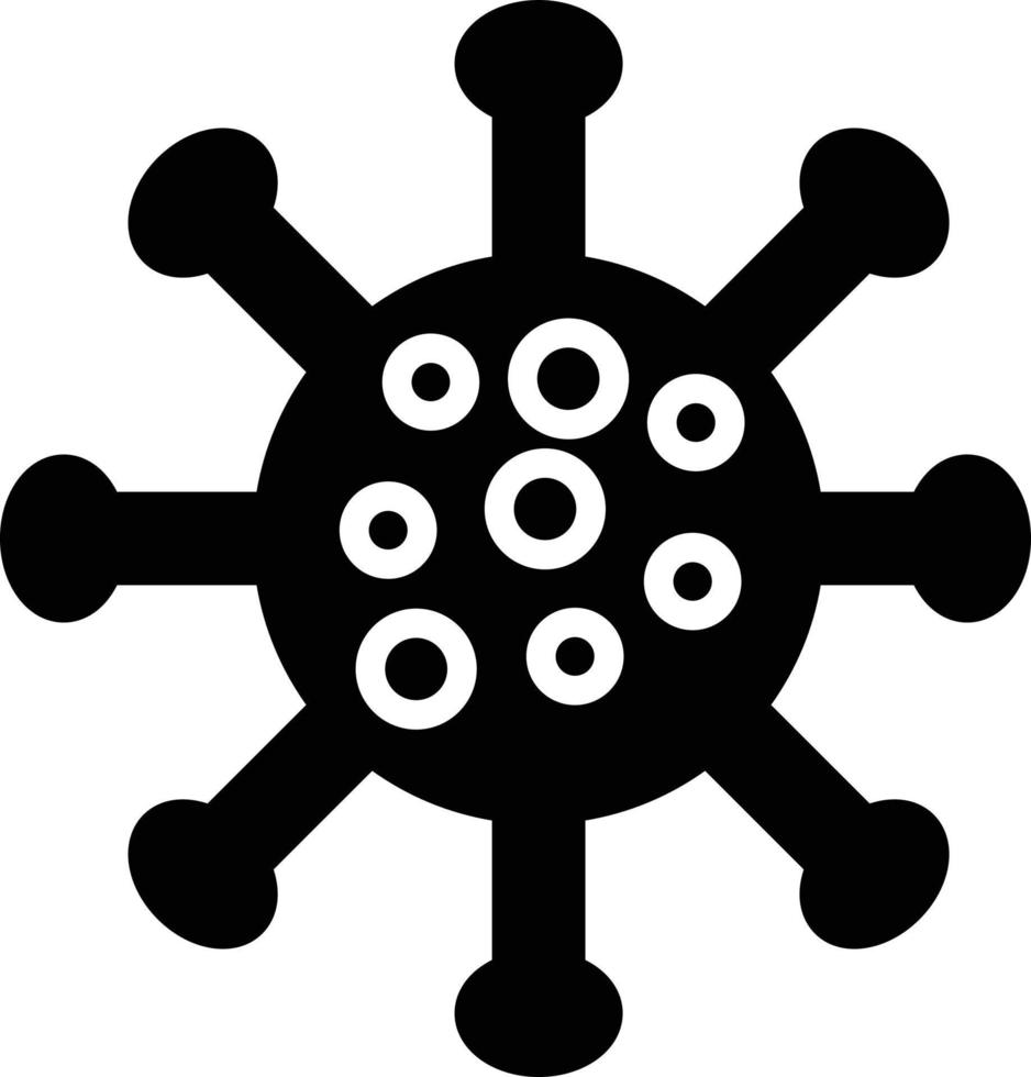icona del glifo del virus vettore