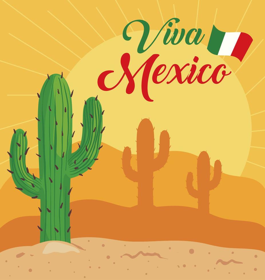 cinco de mayo lettering nel deserto vettore