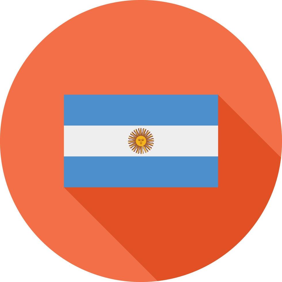 argentina piatto lungo ombra icona vettore
