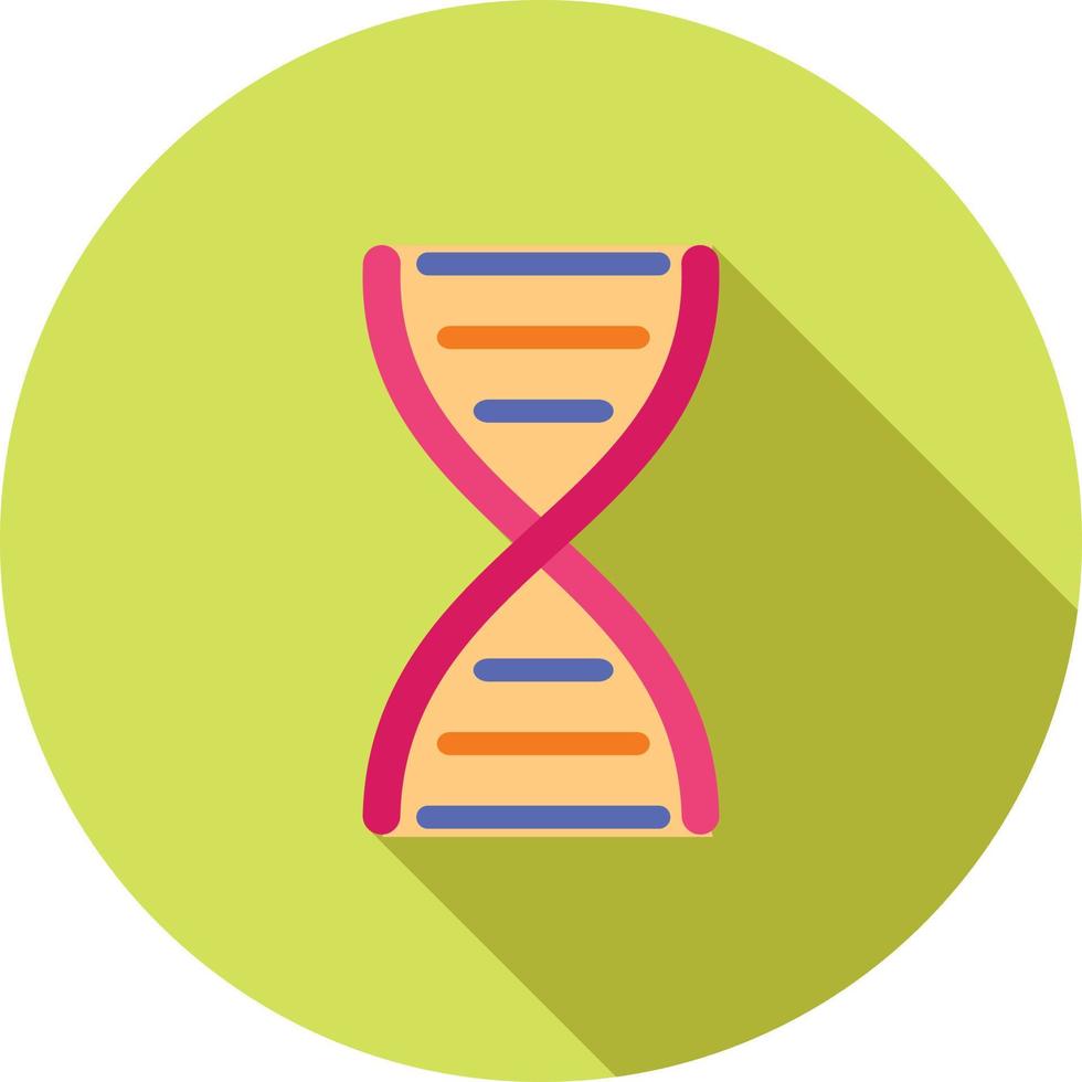 dna struttura piatto lungo ombra icona vettore