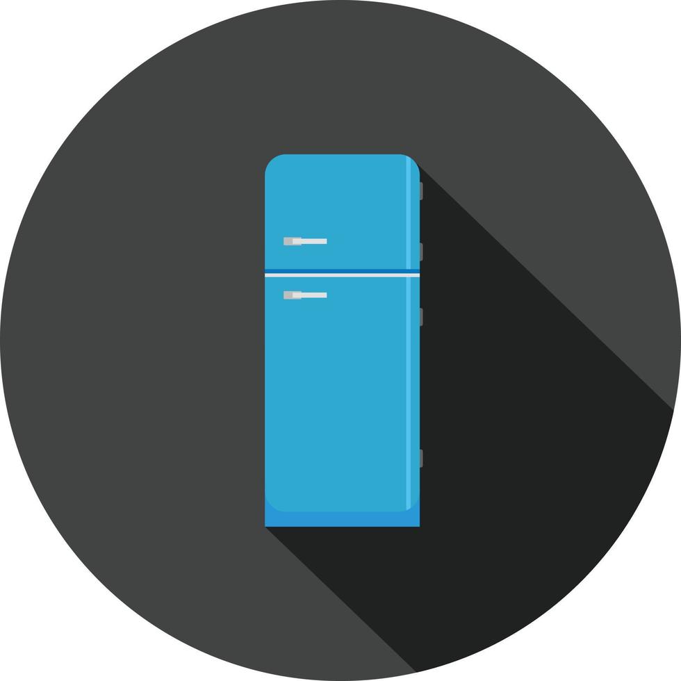 frigorifero piatto lungo ombra icona vettore