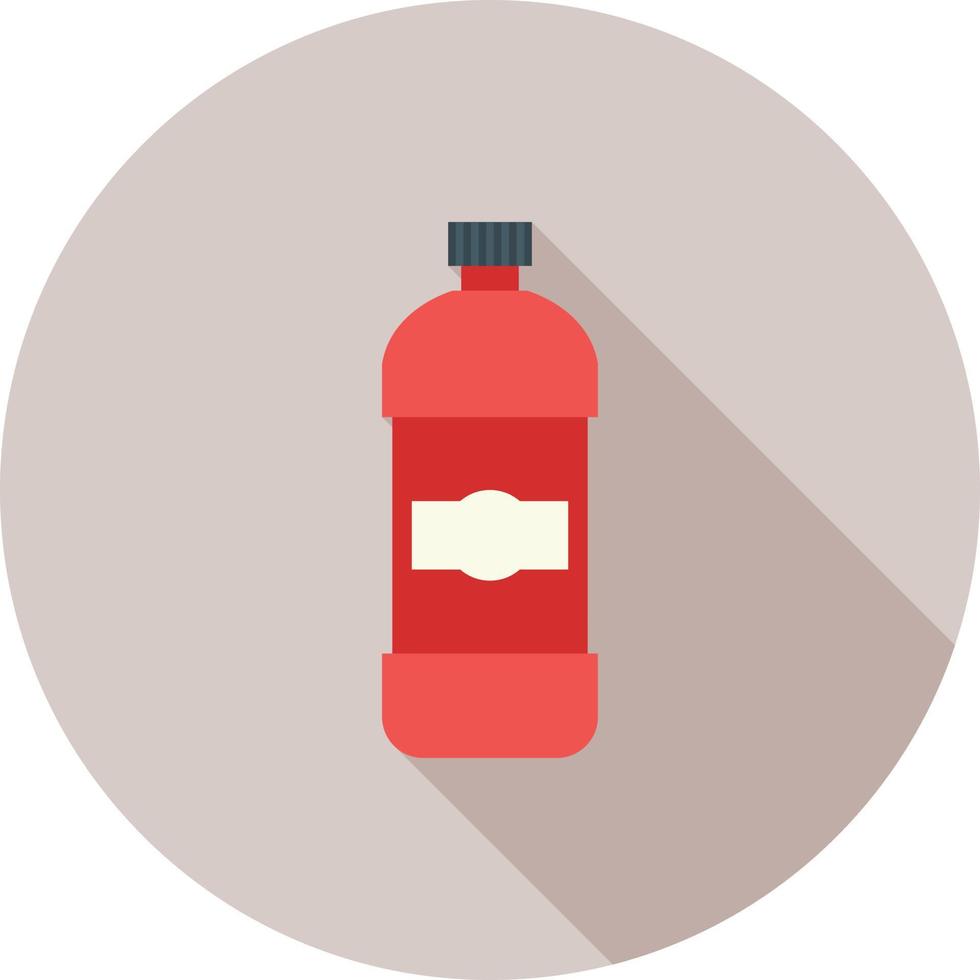 detergente bottiglia piatto lungo ombra icona vettore