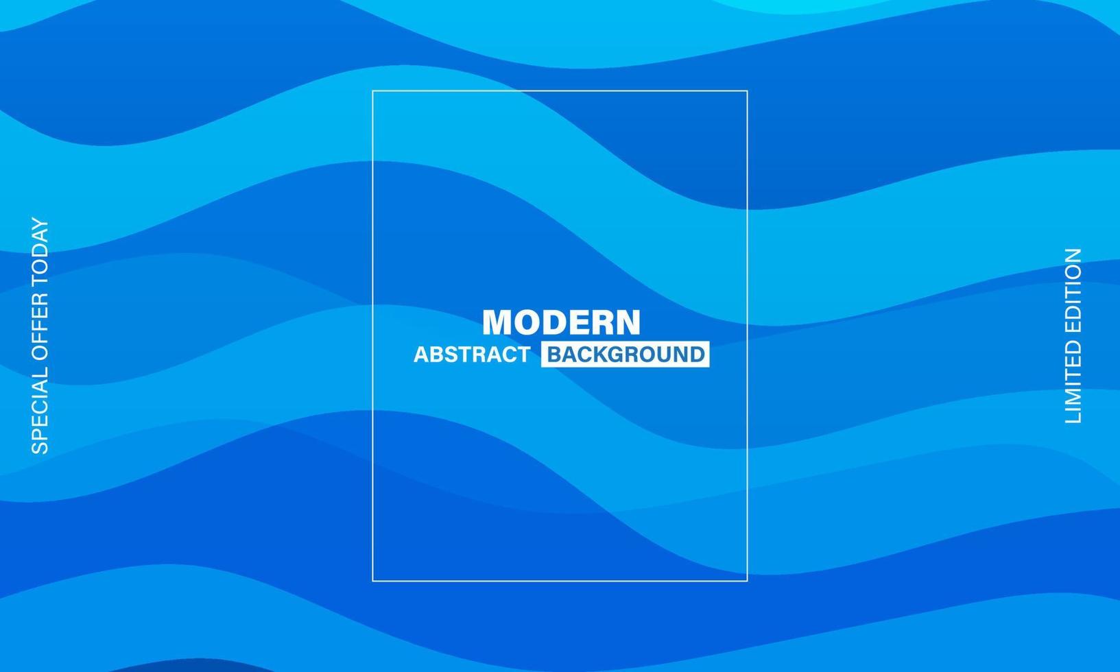 blu ondulato moderno astratto sfondo bandiera design vettore
