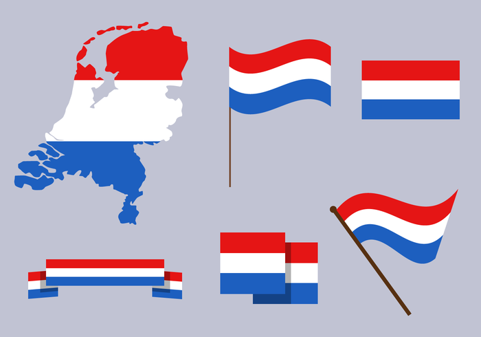 I Paesi Bassi Mappa vettoriale