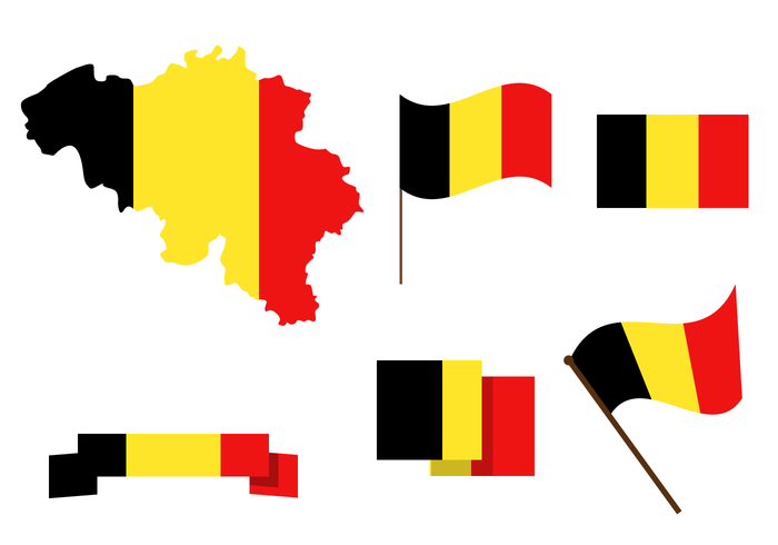 Vettore di mappa Belgio gratuito