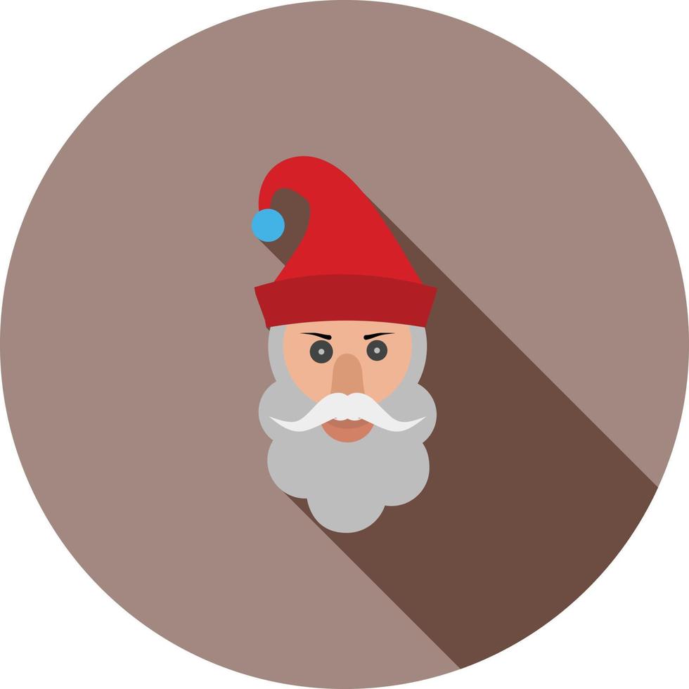 Santa Claus piatto lungo ombra icona vettore