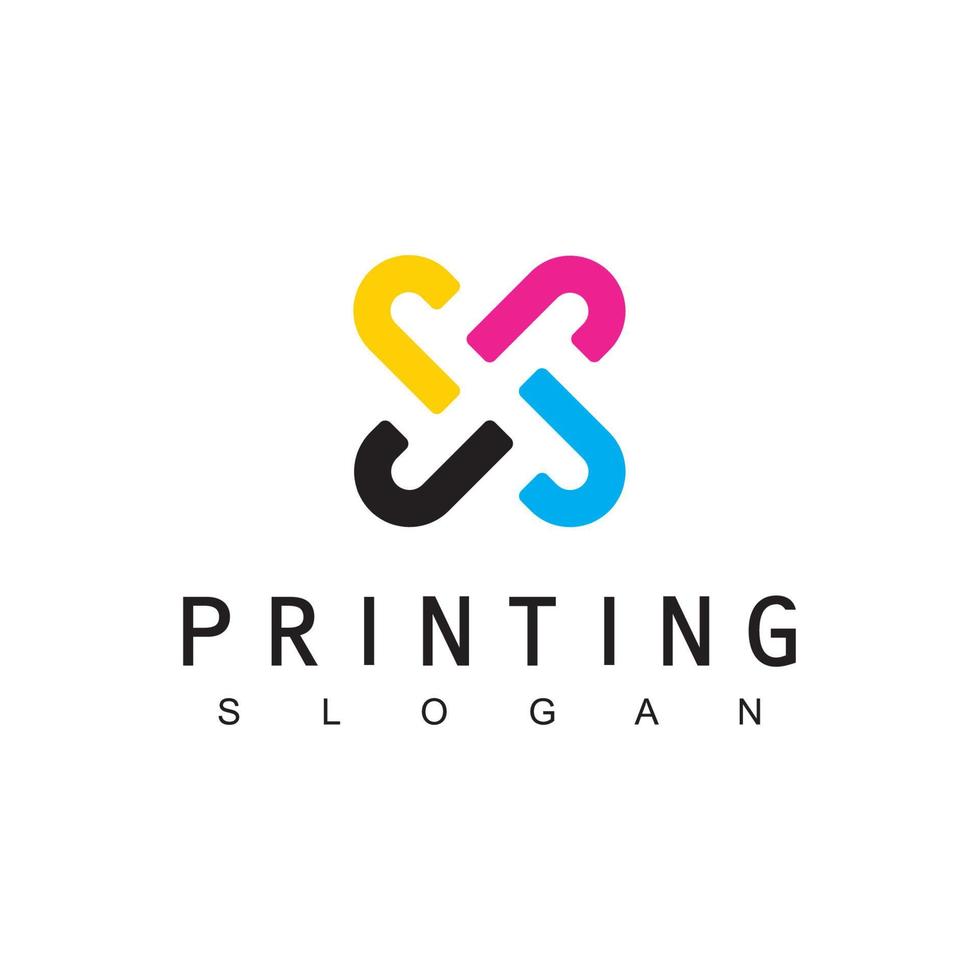 digitale Stampa logo design modello vettore