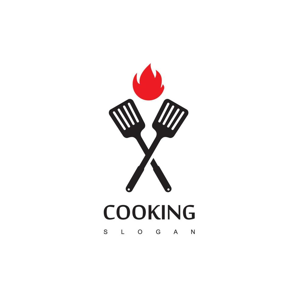 modello di progettazione del logo di cucina vettore