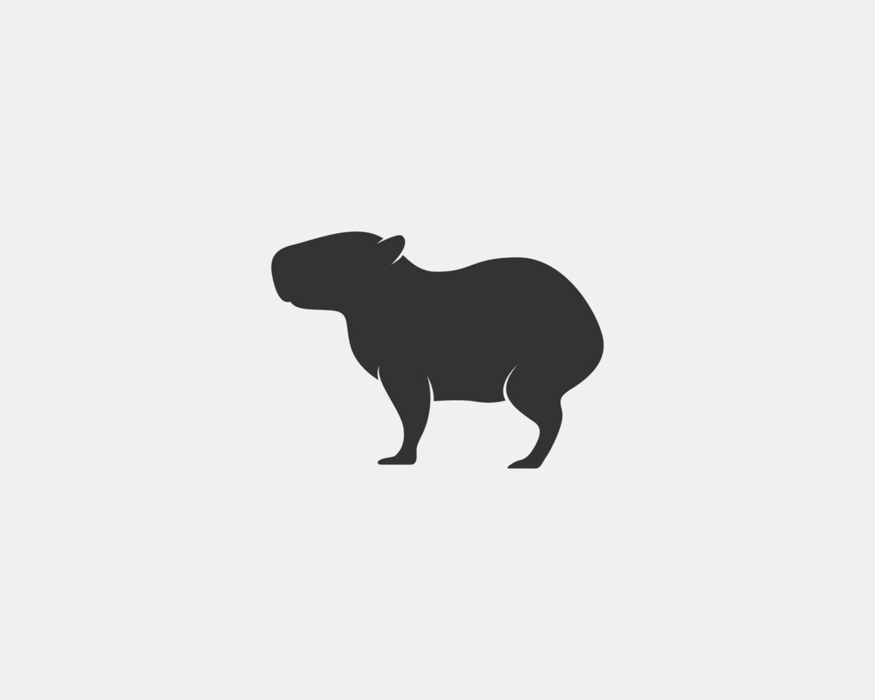 capibara vettore silhouette