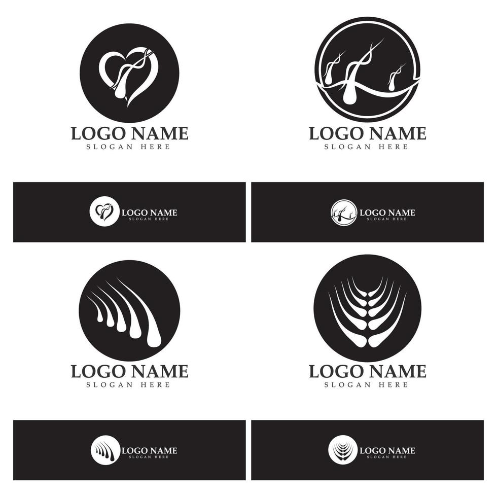 capelli trattamento logo capelli trapianto logo, rimozione logo vettore Immagine design illustrazione