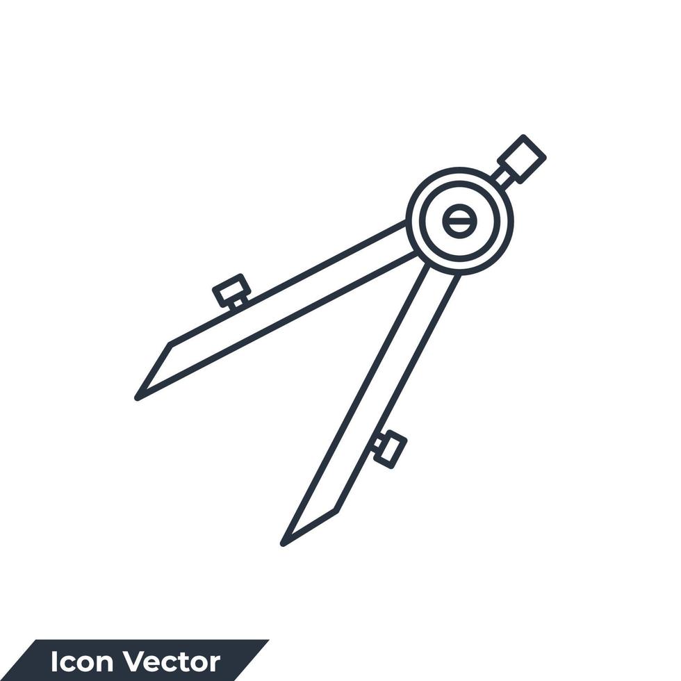 bussola icona logo vettore illustrazione. bussola divisore simbolo modello per grafico e ragnatela design collezione
