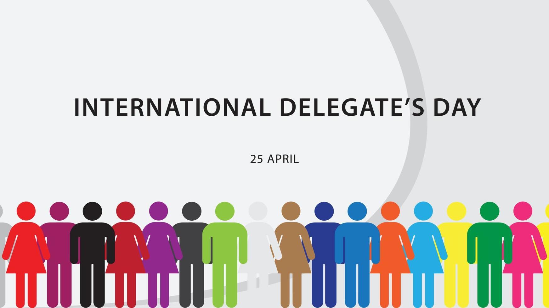 internazionale delegati giorno. vettore illustrazione sfondo.