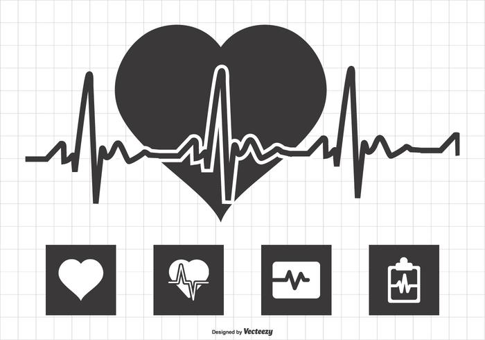 Illustrazione di monitor di cuore vettore