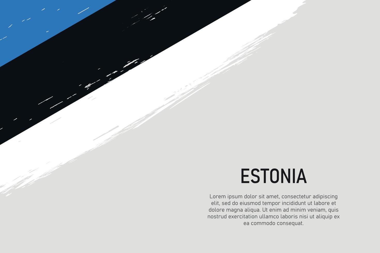 grunge styled spazzola ictus sfondo con bandiera di Estonia vettore