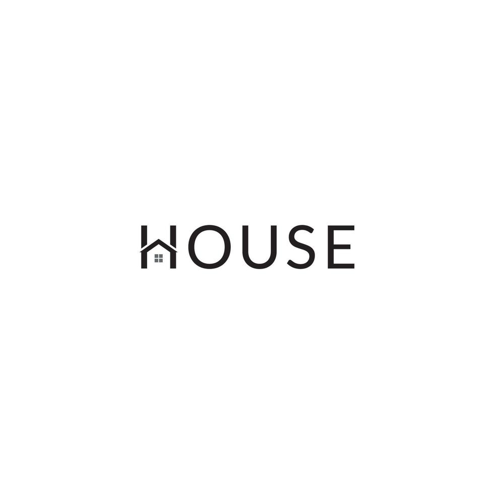 Casa logo o marchio di parole design vettore