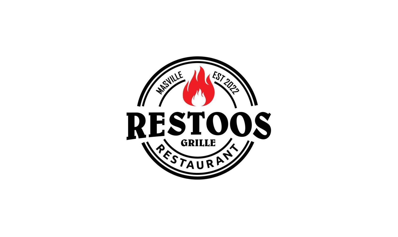 design del logo del ristorante vettore