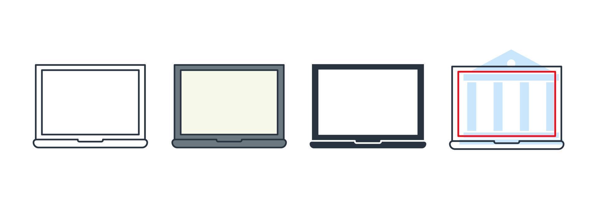 il computer portatile icona logo vettore illustrazione. il computer portatile dispositivo simbolo modello per grafico e ragnatela design collezione