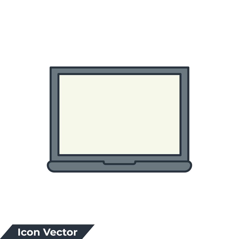 il computer portatile icona logo vettore illustrazione. il computer portatile dispositivo simbolo modello per grafico e ragnatela design collezione