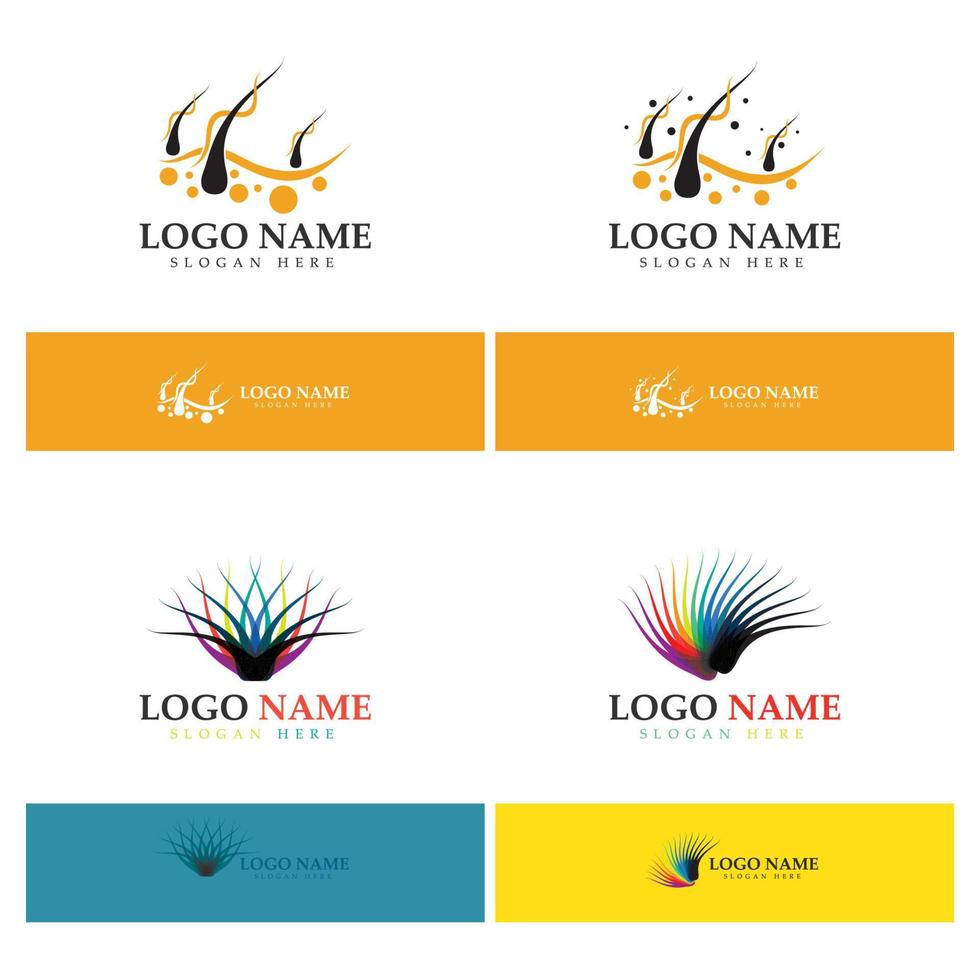 capelli trattamento logo capelli trapianto logo, rimozione logo vettore Immagine design illustrazione