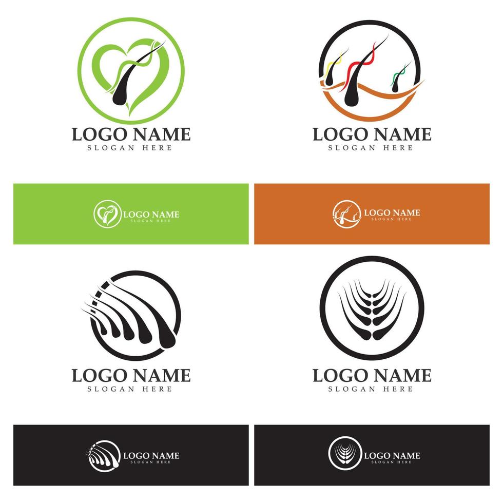 capelli trattamento logo capelli trapianto logo, rimozione logo vettore Immagine design illustrazione