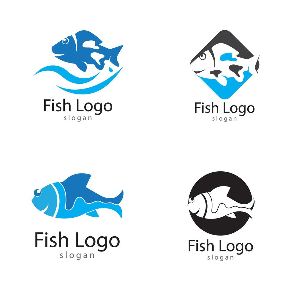 modello di logo di pesce. simbolo di vettore creativo