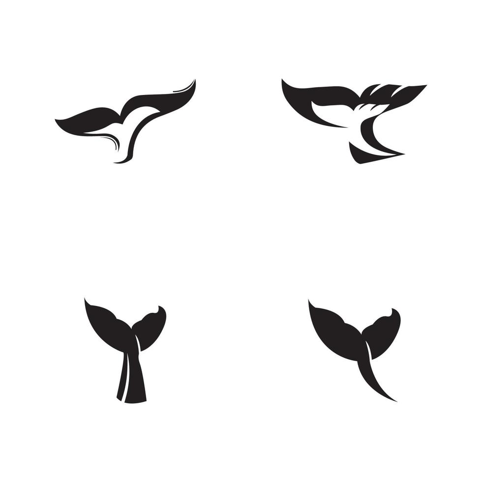 balena coda icona vettore illustrazione