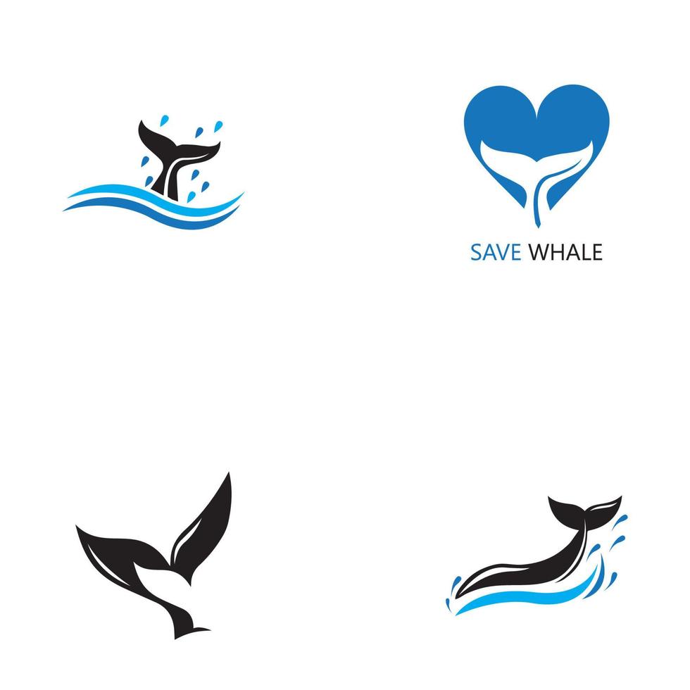 balena coda icona vettore illustrazione