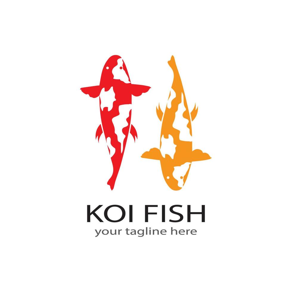 koi pesce animale logo e simboli vettore modello