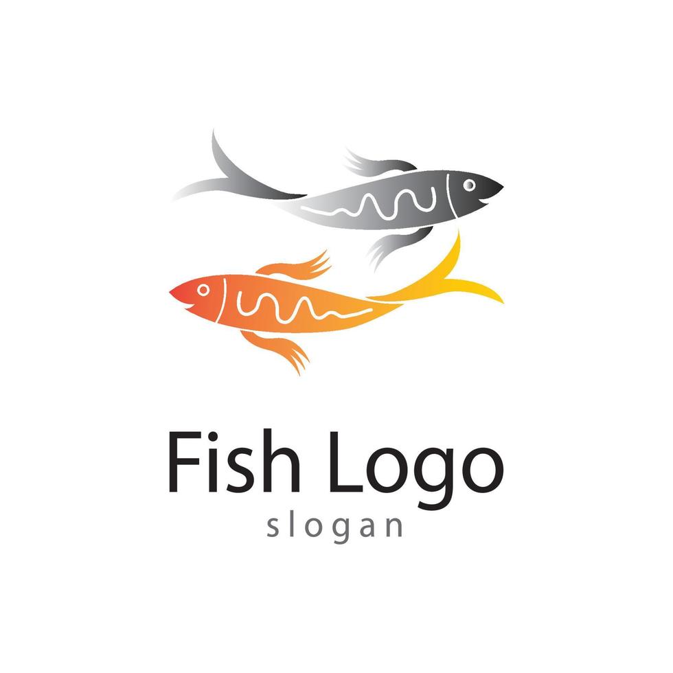 modello di logo di pesce. simbolo di vettore creativo