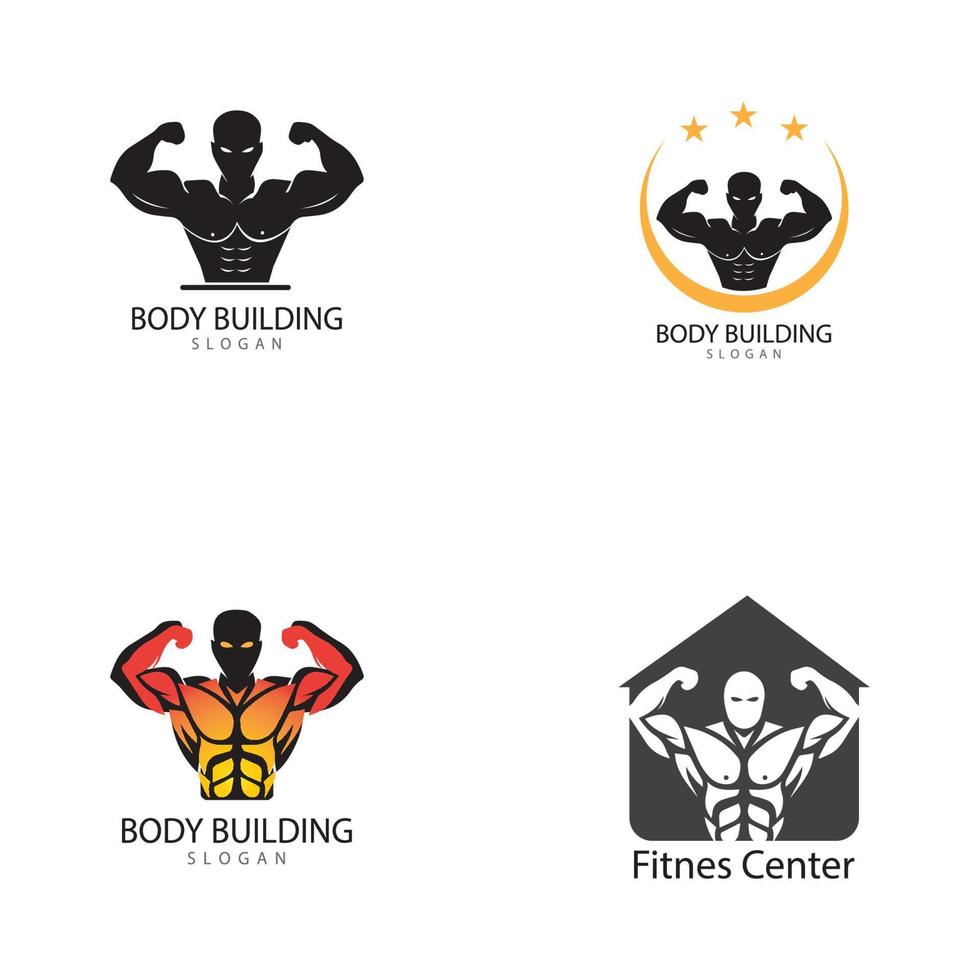 vettore oggetto e icone per sport etichetta Palestra distintivo fitness logo design