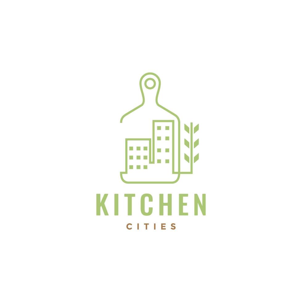 città cucina logo design vettore