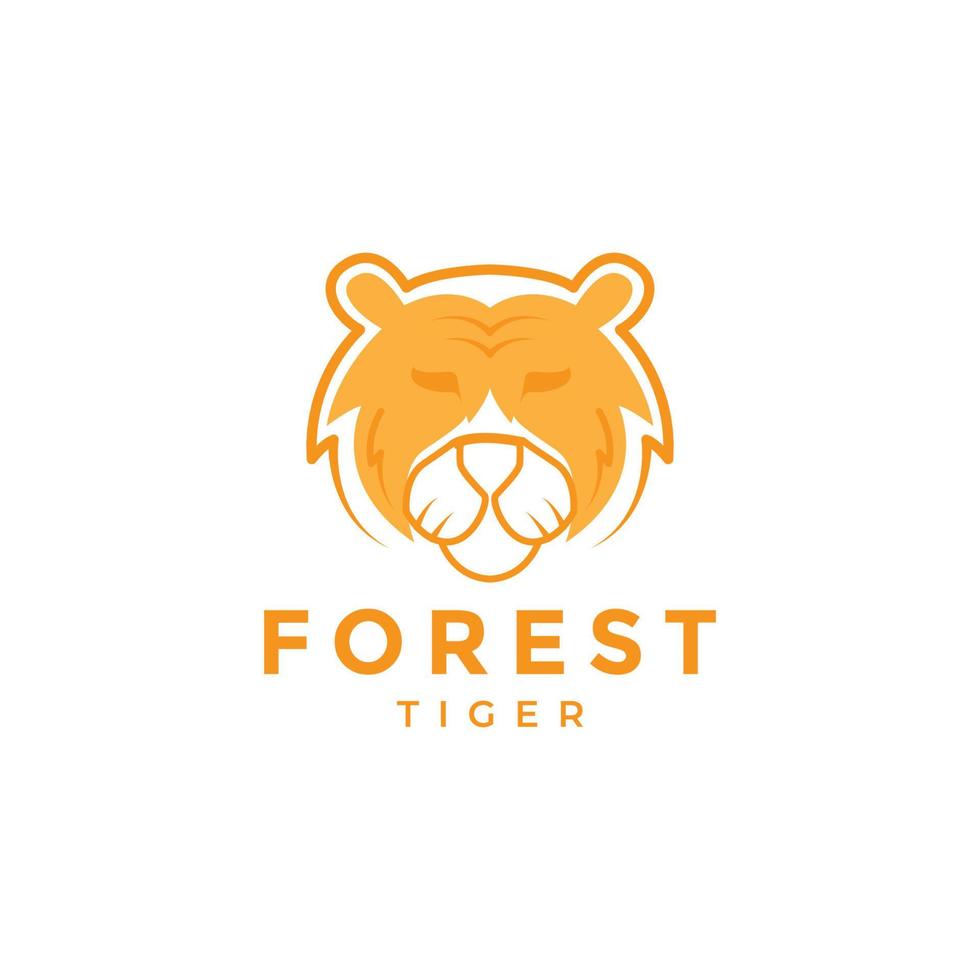 astratto testa tigre logo design vettore