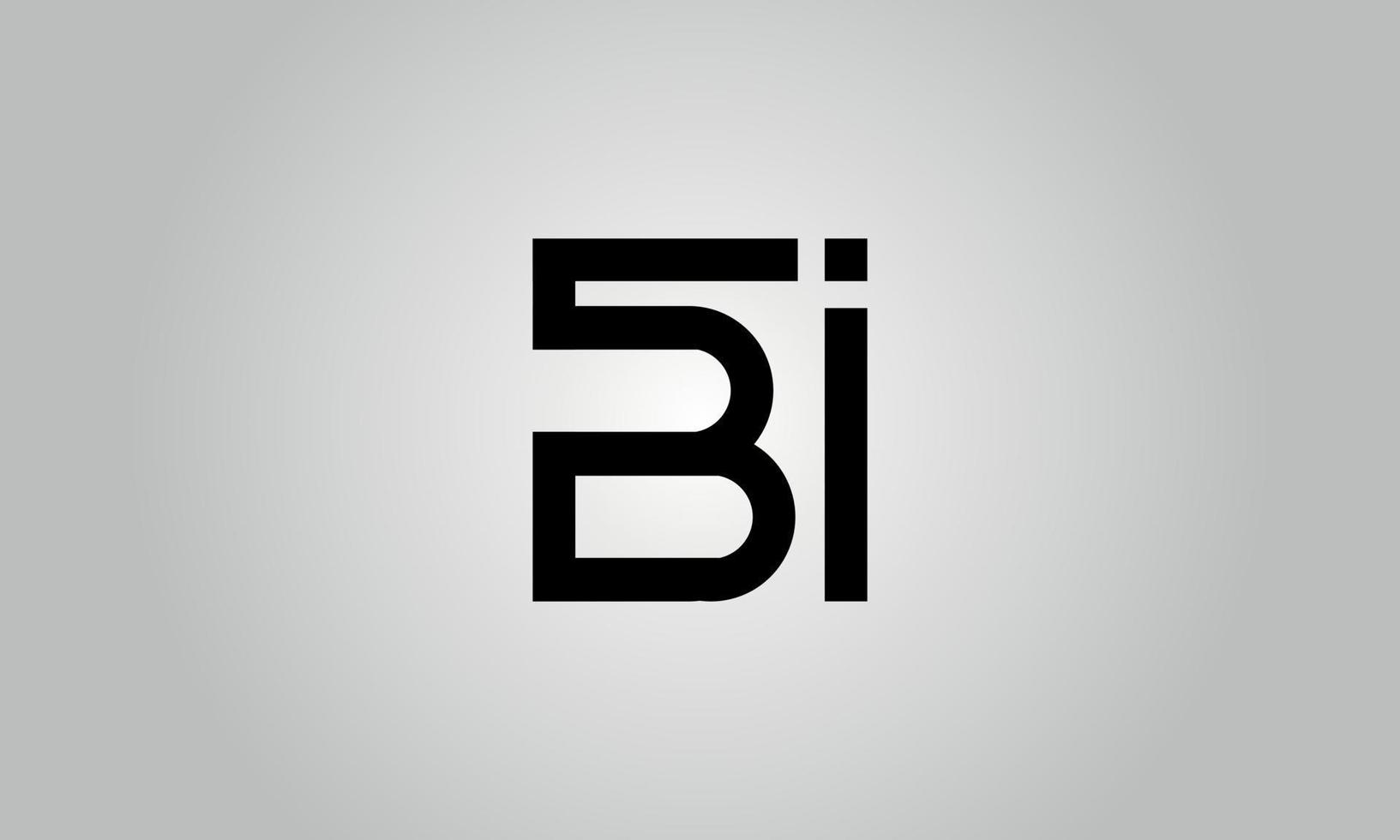 lettera bi logo design. bi logo con piazza forma nel nero colori vettore gratuito vettore modello.