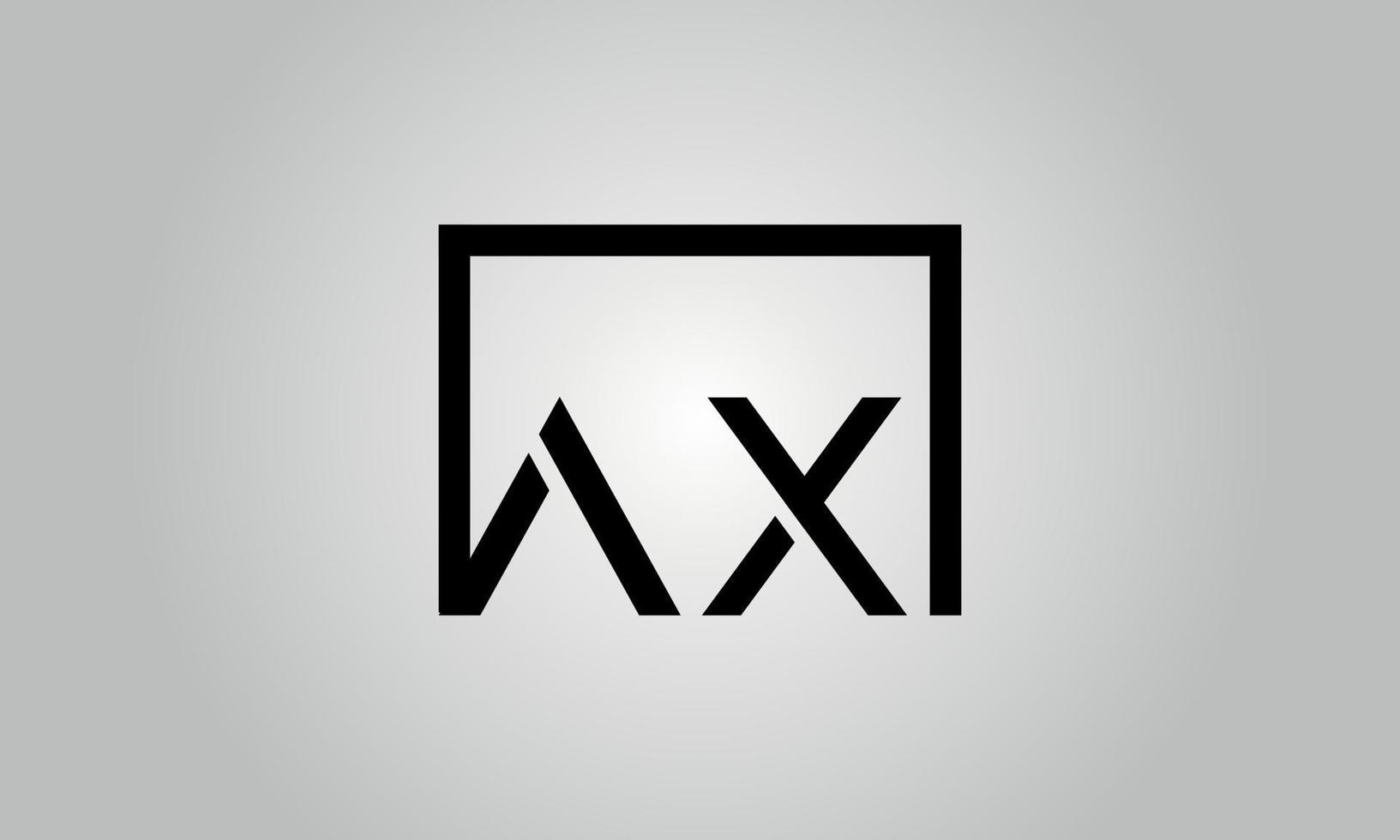 lettera ascia logo design. ascia logo con piazza forma nel nero colori vettore gratuito vettore modello.