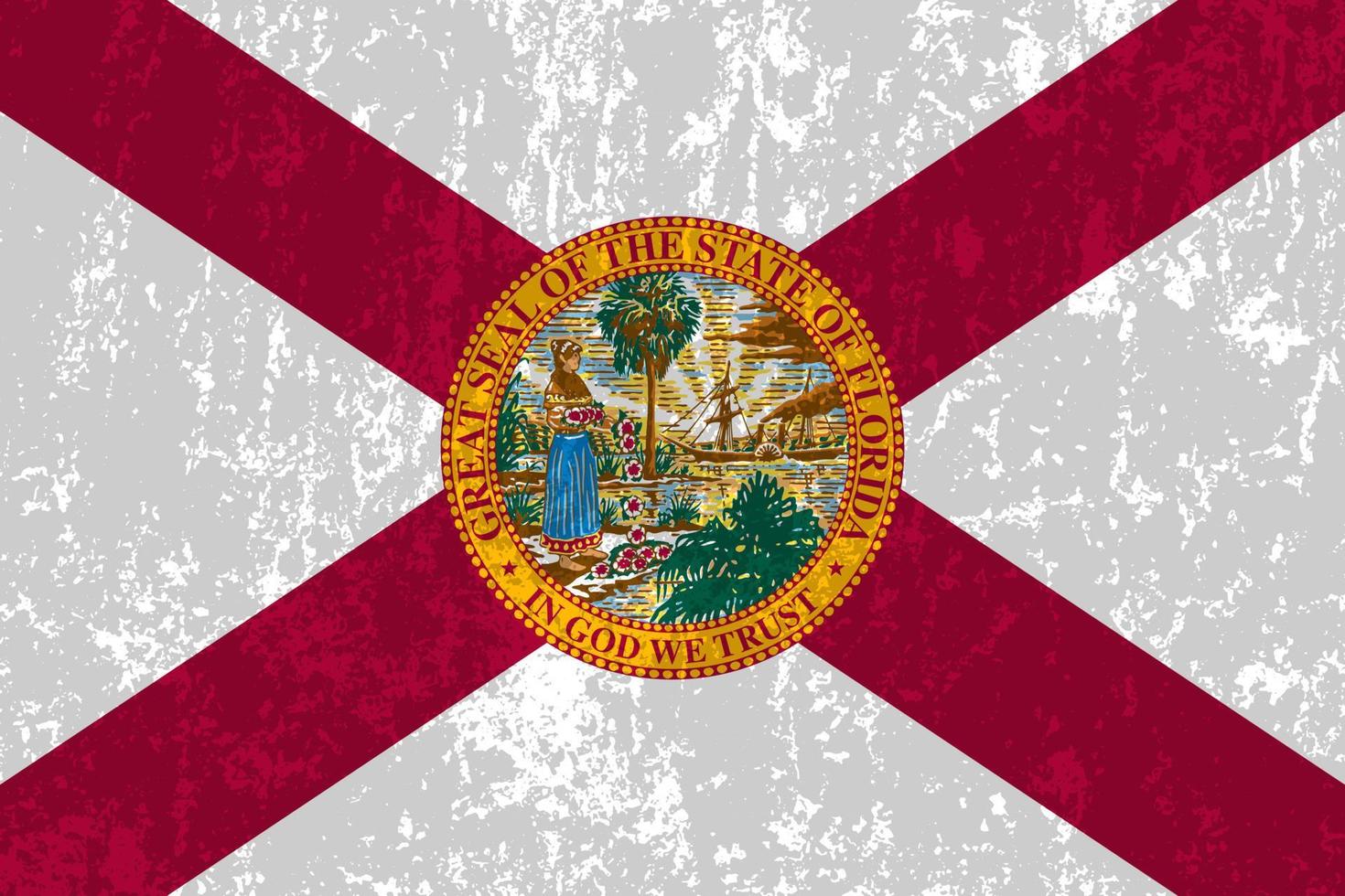 Florida stato grunge bandiera. vettore illustrazione.