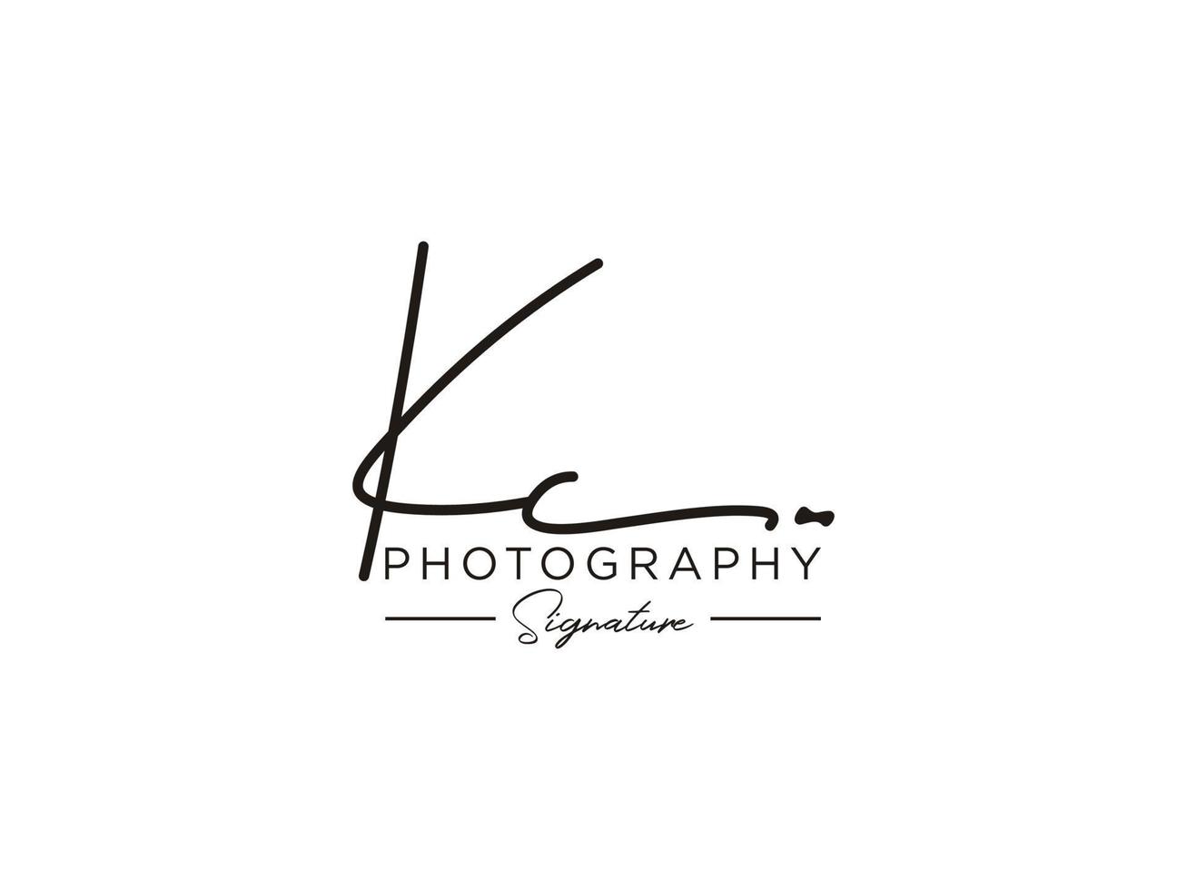 lettera kc firma logo modello vettoriale
