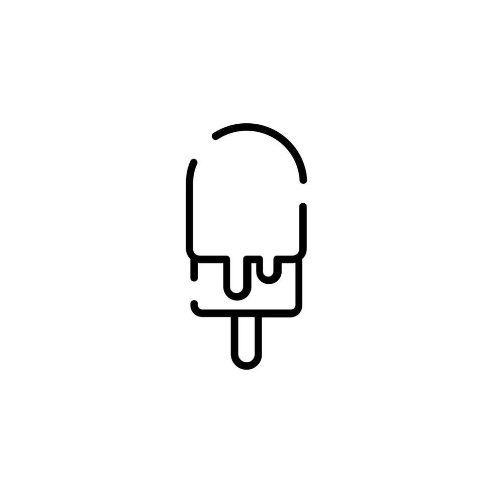 ghiaccio crema, dolce, dolce tratteggiata linea icona vettore illustrazione logo modello. adatto per molti scopi.