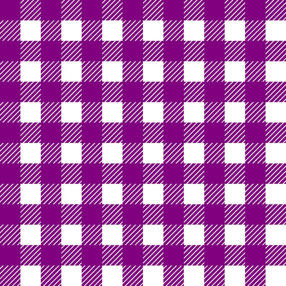 viola e bianca plaid design per tessuto vettore
