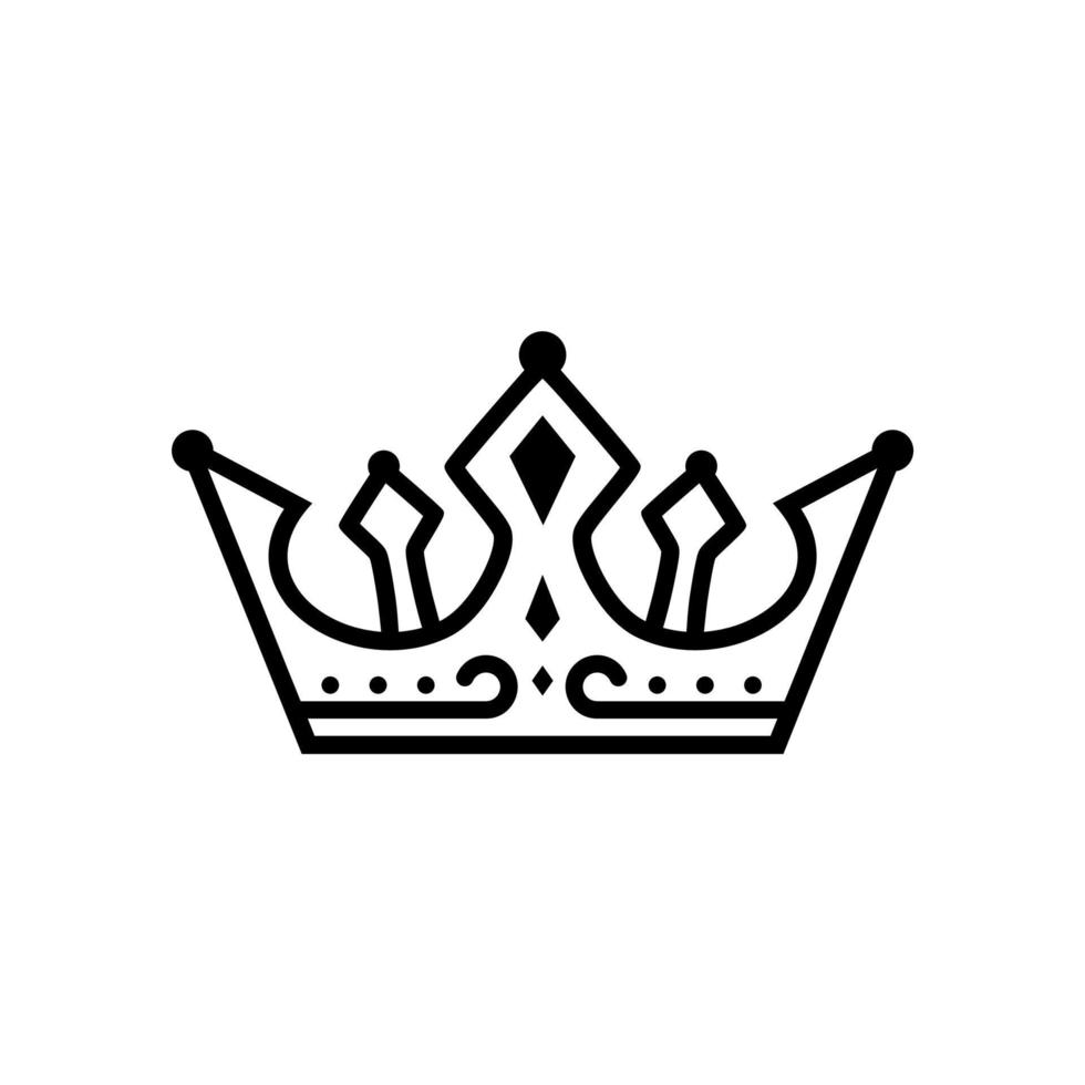 semplice monogramma corona re Regina Principe vettore design