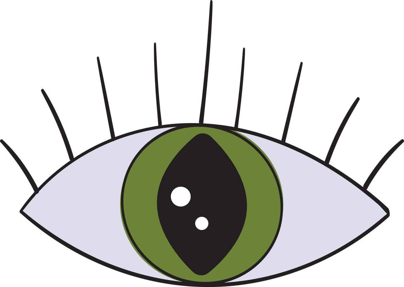 verde occhio Magia occulto illustrazione vettore