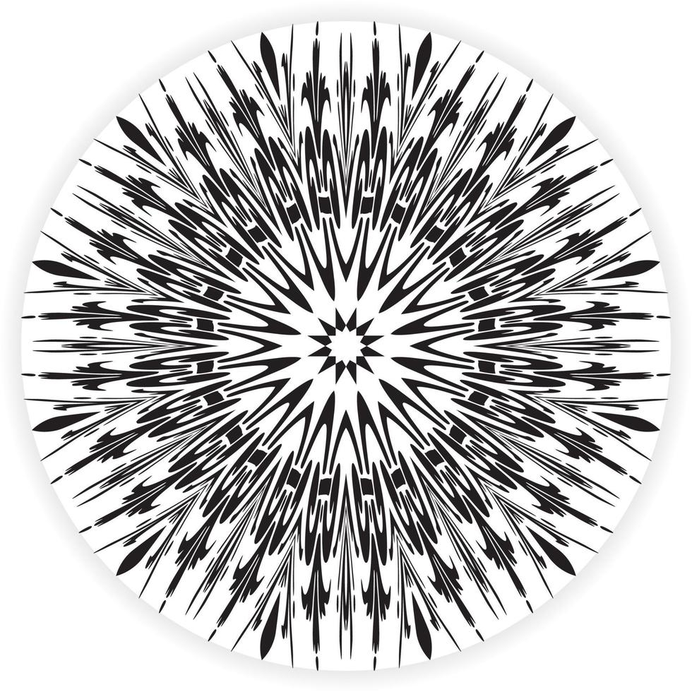 geometrico fiore. contorno disegno di un' mandala su un' bianca sfondo. vettore illustrazione
