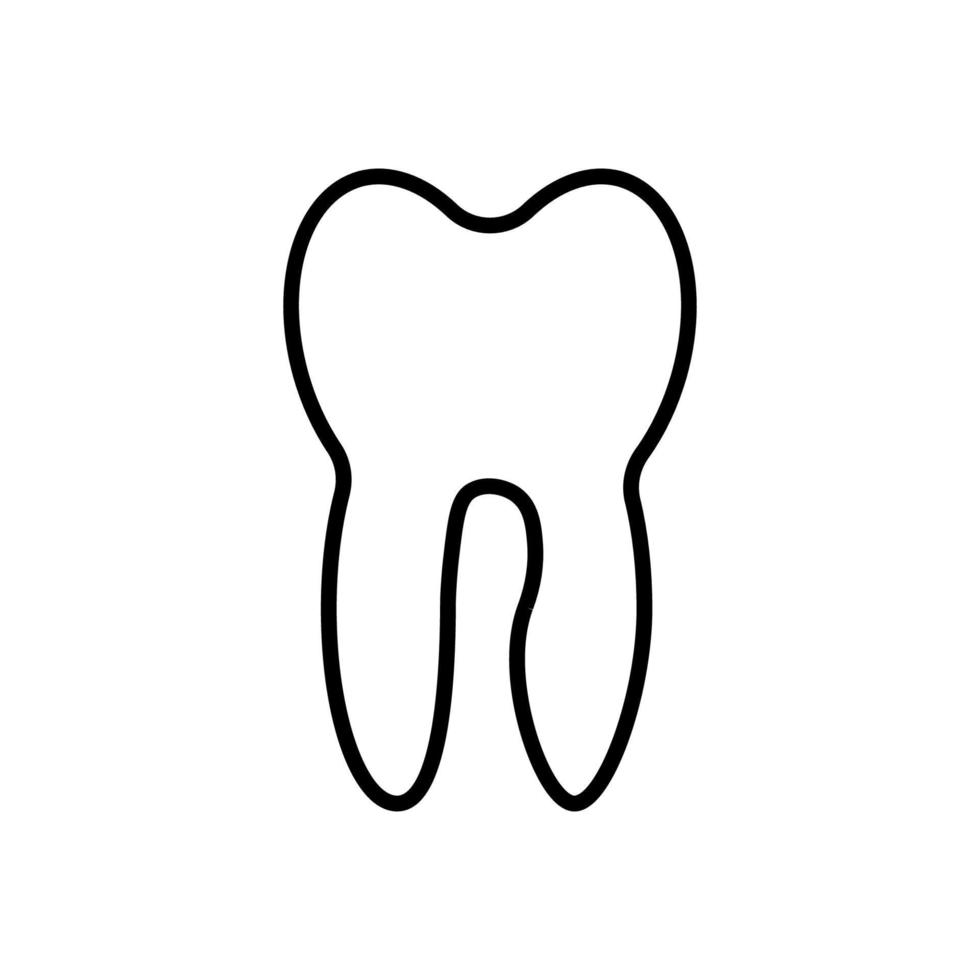 professione e occupazione concetto. moderno schema cartello disegnato nel piatto stile. modificabile ictus. vettore monocromatico isolato linea icona di dente