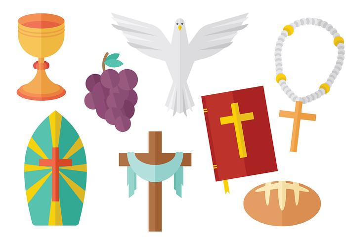 Eucaristia icone vettoriali gratis