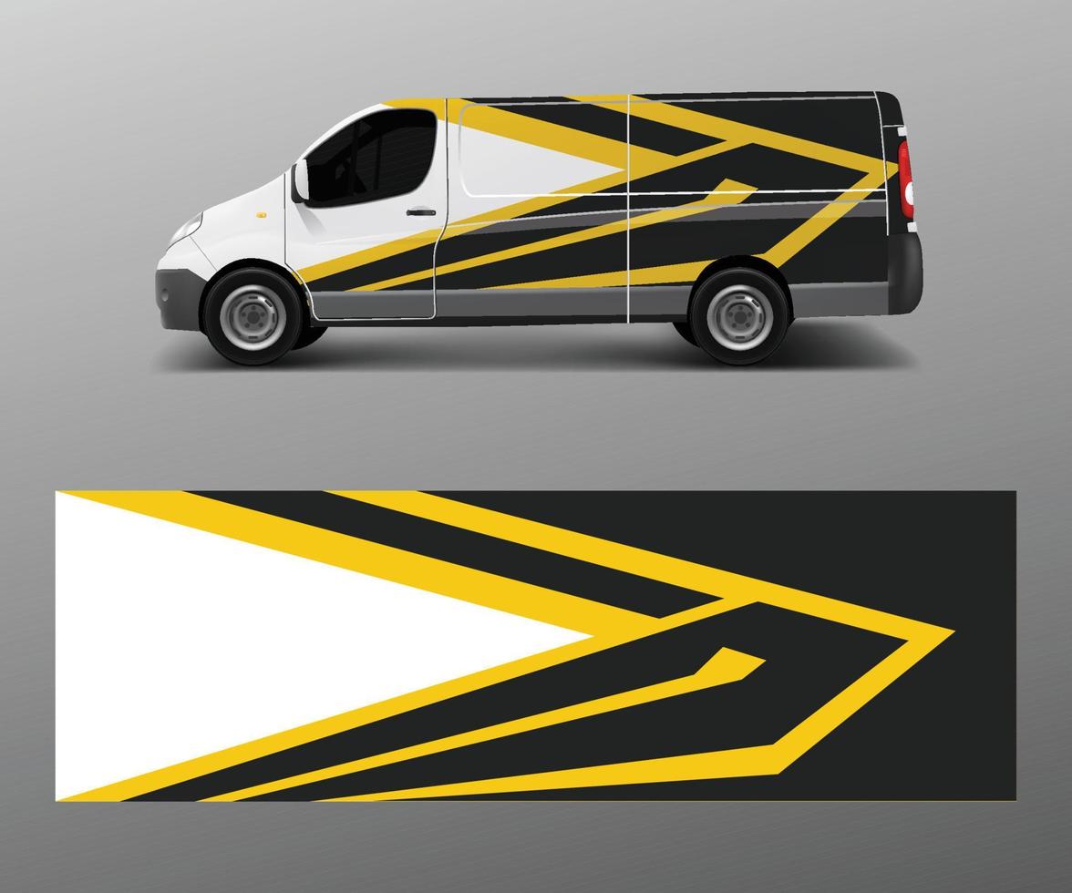 moderno semplice design per furgone grafica vinile avvolgere modello vettore