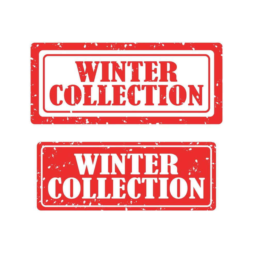inverno collezione gomma da cancellare francobollo impostato su bianca sfondo. vettore illustrazione