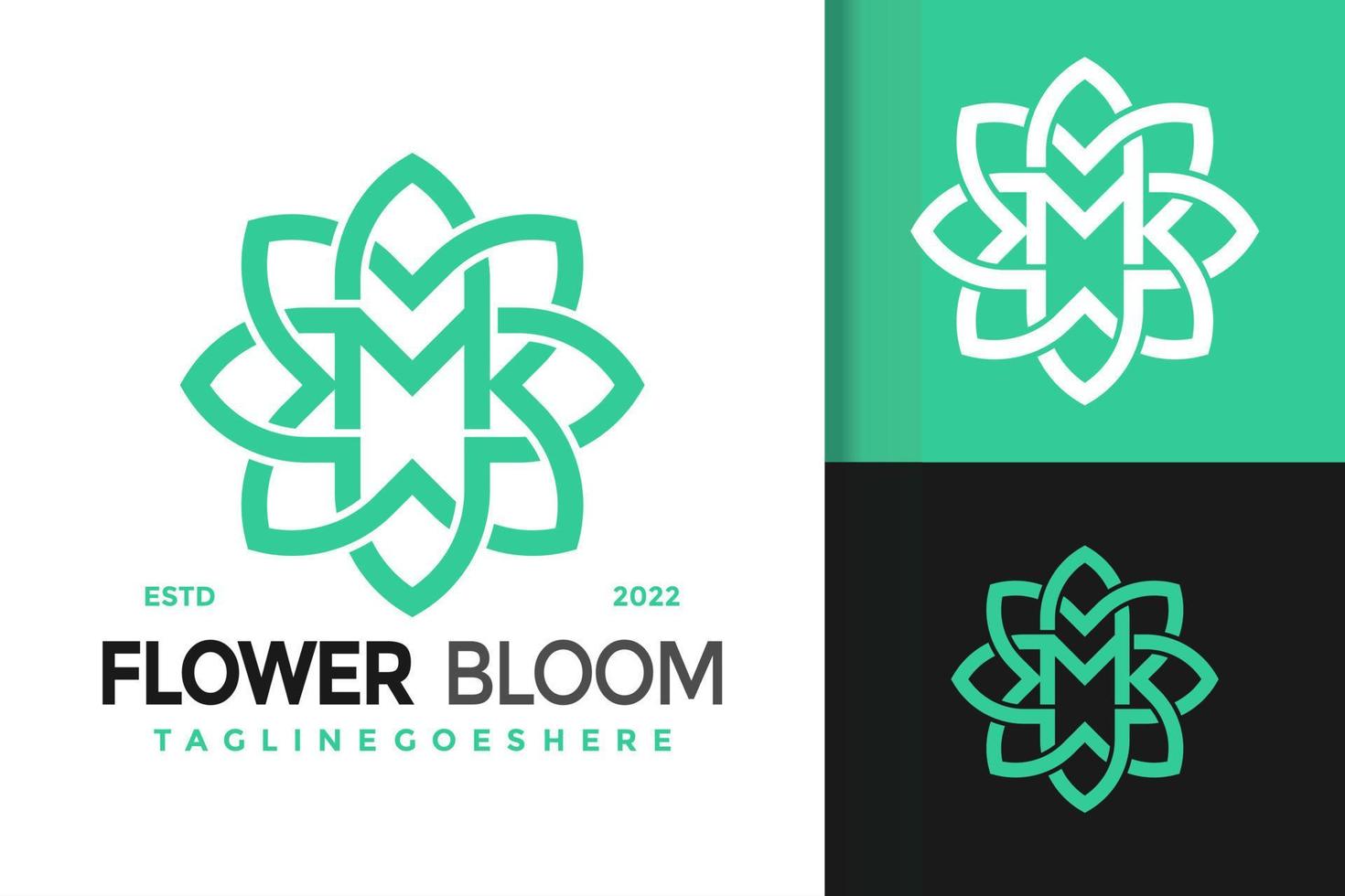 lettera m fiore loto fioritura logo disegno, marca identità loghi vettore, moderno logo, logo disegni vettore illustrazione modello
