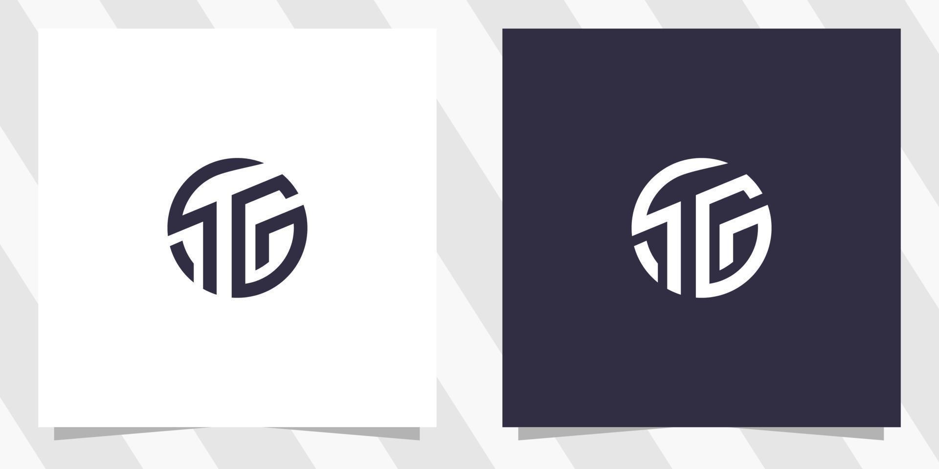 lettera tg gt logo design vettore